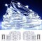 LED Fairy String Lights, 2-Pack 33ft 100 LED Battery Operated Twinkle Firefly String Lights – Cool White, Remote Control, 8 Lighting Modes, Waterproof for Indoor & Outdoor Christmas, Patio, Party Decor (	Cool White 33FT Fairy Lights-2Pack)